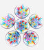 Melody Martini Glass in Arlecchino colours - 6 pcs.
