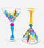 Melody Martini Glass in Arlecchino colours - 6 pcs.