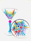 Melody Martini Glass in Arlecchino colours - 6 pcs.