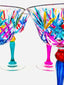 Melody Champagne Glass in Arlecchino colours - 6 pcs.