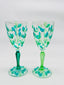 Leaves Water Goblets - 6 pcs.
