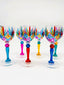 Melody Liqueur goblet in Arlecchino colours - 2 pcs.
