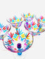 Melody Champagne Glass in Arlecchino colours - 6 pcs.