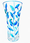 Vaso in Vetro di Murano con Foglie in Tonalità di Verde – 250mm | Fatto a Mano Veneziano