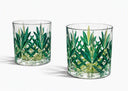 Melody Venice Glass Liqueur Glasses in Shades of Green and Blue – Set of 2 | Venetian Handmade