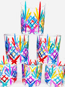 Melody Liqueur Glass in Venetian Harlequin  - 6 pieces