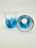 Adagio whiskey or water tumblers in shades of green and blue - 2 pcs.