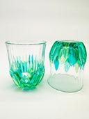Adagio whiskey or water tumblers  in shades of green - 6 pcs.