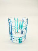 Ani  whiskey or water tumblers in shades of green and blue - 2 pieces