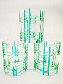 Ani whiskey or water tumblers in shades of green - 6 pieces