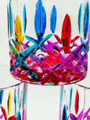 Opera' whiskey or water tumblers in Venetian Harlequin  - 6 pcs.