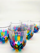 Adagio whiskey or water tumblers in Venetian Harlequin - 6 pcs.