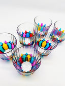 Adagio whiskey or water tumblers in Venetian Harlequin - 6 pcs.