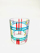 Ani  whiskey or water tumblers in Venetian Harlequin - 2 pieces