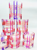 Ani whiskey or water tumblers in shades of pink  - 6 pieces