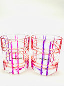 Ani  whiskey or water tumblers in shades of pink - 2 pieces