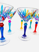 Melody Martini Glass in Venetian Harlequin - 6 pcs.