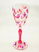 Leaves Water Goblets in shades of pink - 6 pcs.