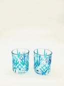 Melody Liqueur Glass in shades of green and blue - 2 pieces