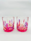 Opera' whiskey or water tumblers in shades  of pink - 2 pcs.
